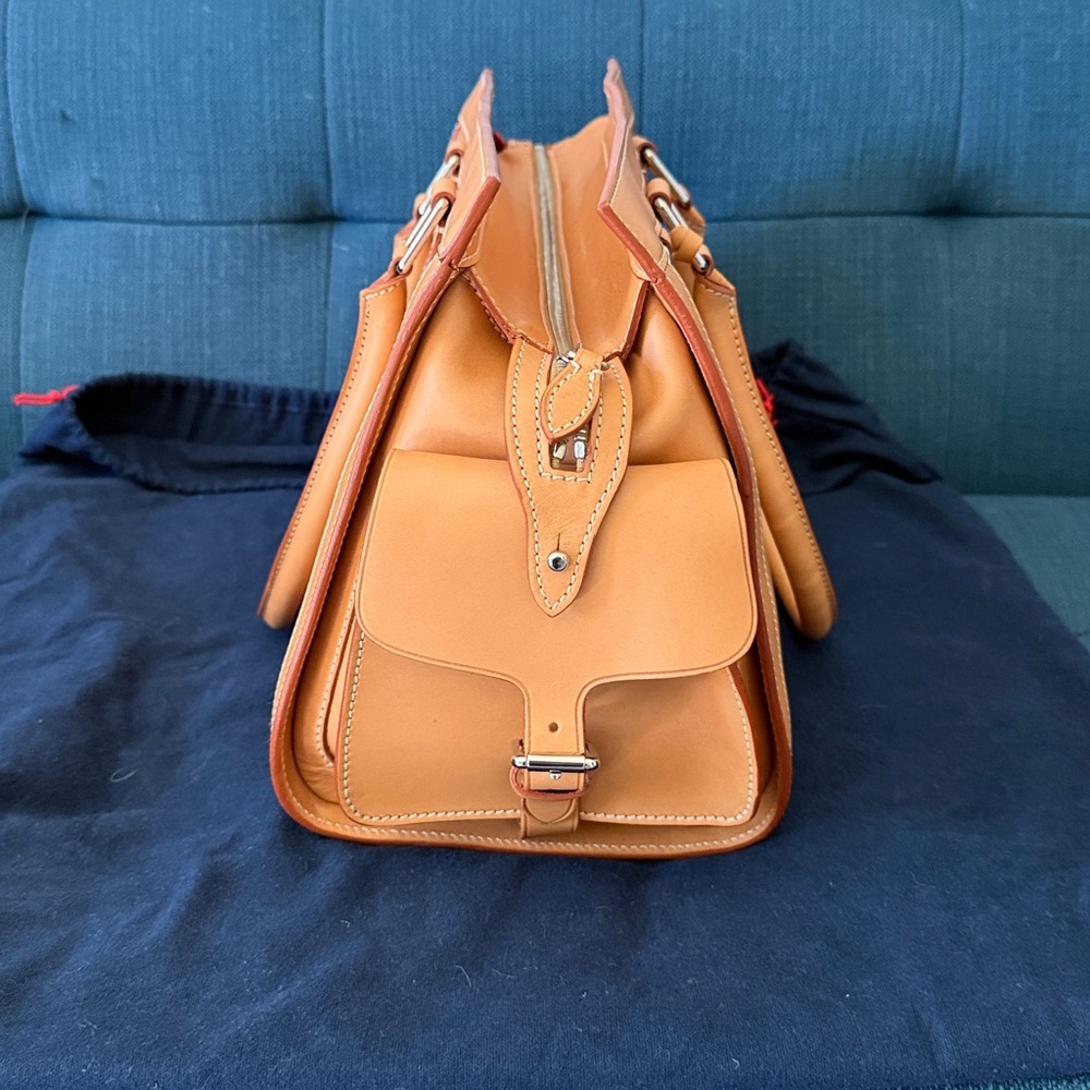 NWOT Dooney & Bourke Large Side Pocket Satchel Alto Style Leather Tan (RARE) - Picture 9 of 12